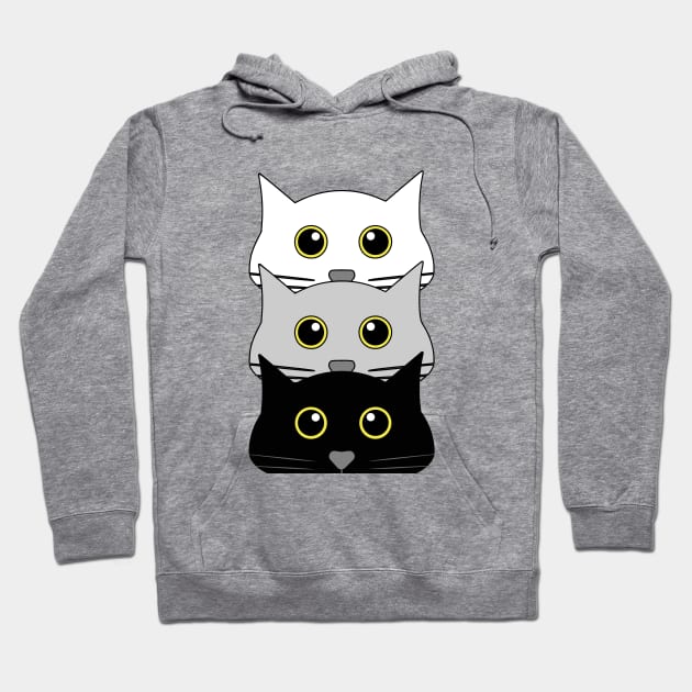 3 cats Hoodie by UniqueMe